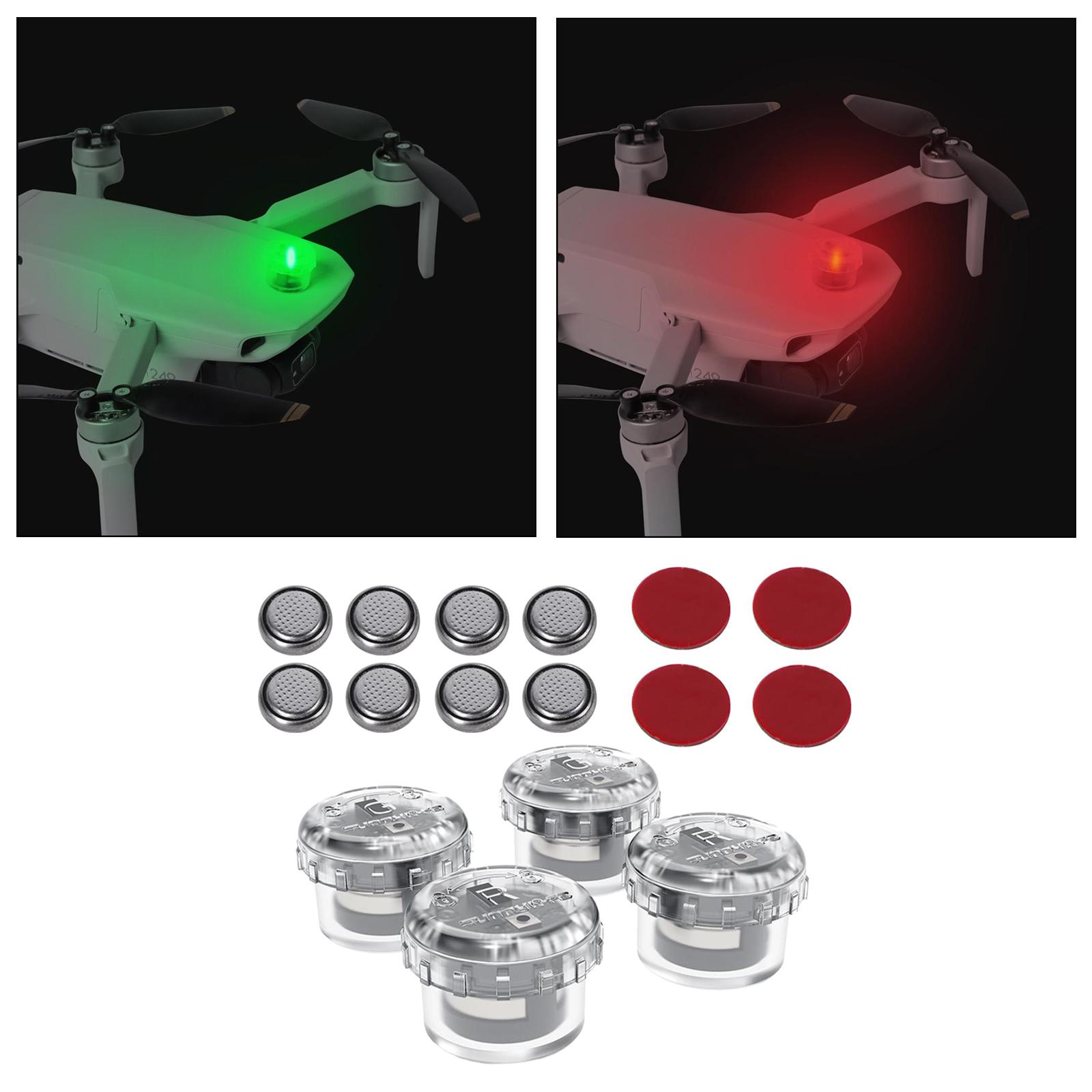 Drone Battery Alarm - 4x LED ليلة الطيران ضوء إشارة