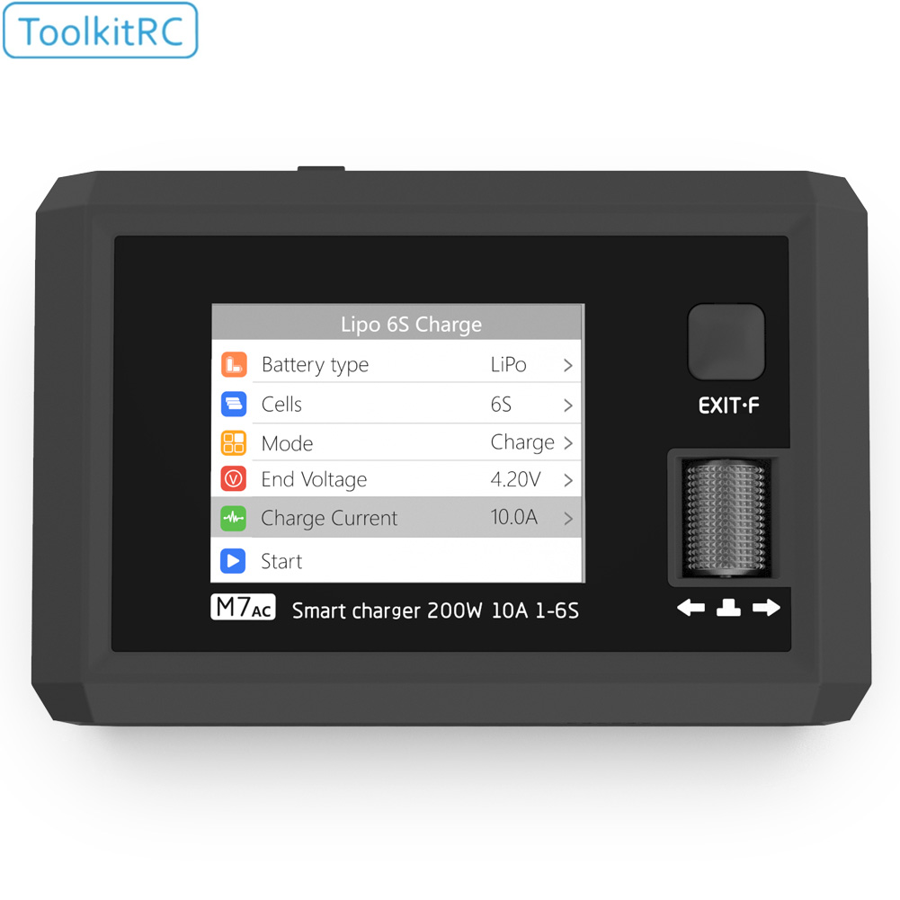 Drone Battery Smart - ToolkitRC-شاحن فائق الذكاء متعدد الوظائف ،