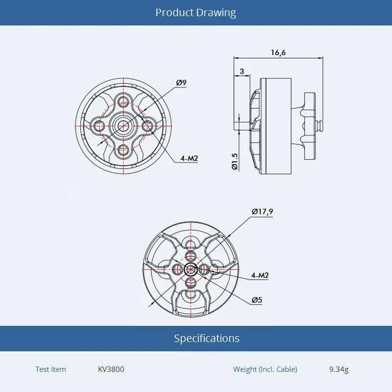 T-motor F1404 1404 2900 3800 4 - مراجعة Drone Battery 4S وسعره