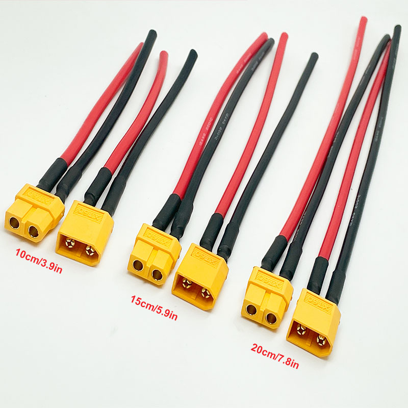 موصل XT60 أنثى وذكر مع كابل سي - مراجعة Drone Battery Connector وسعره