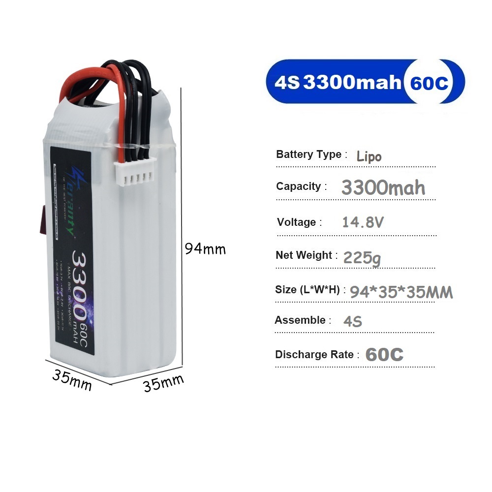 بطارية ليبو لطائرة سباق بدون ط - مراجعة Drone Battery 4S وسعره