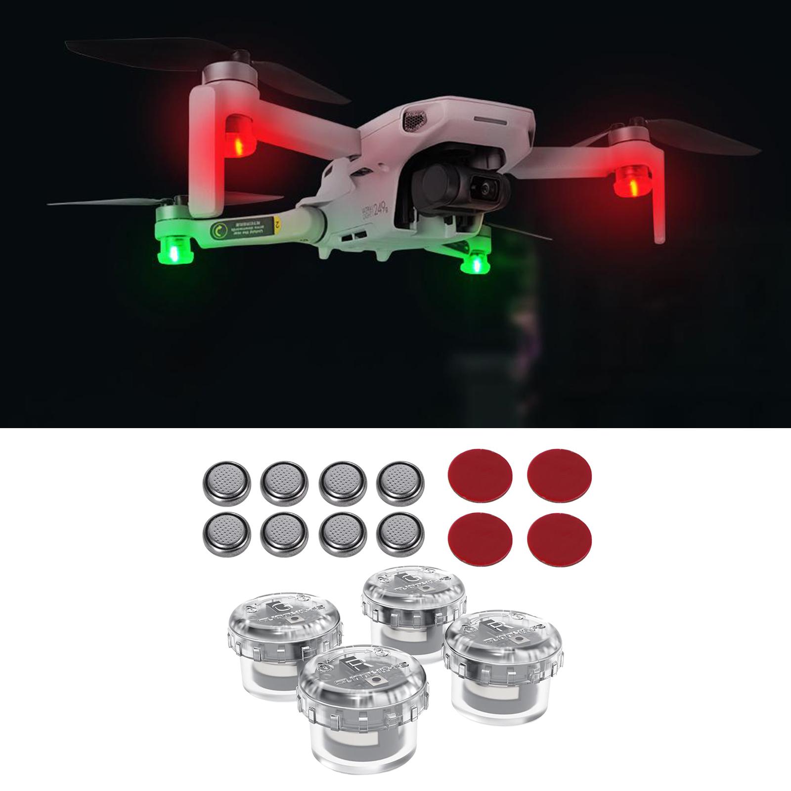 4x LED ليلة الطيران ضوء إشارة  - مراجعة Drone Battery Alarm وسعره