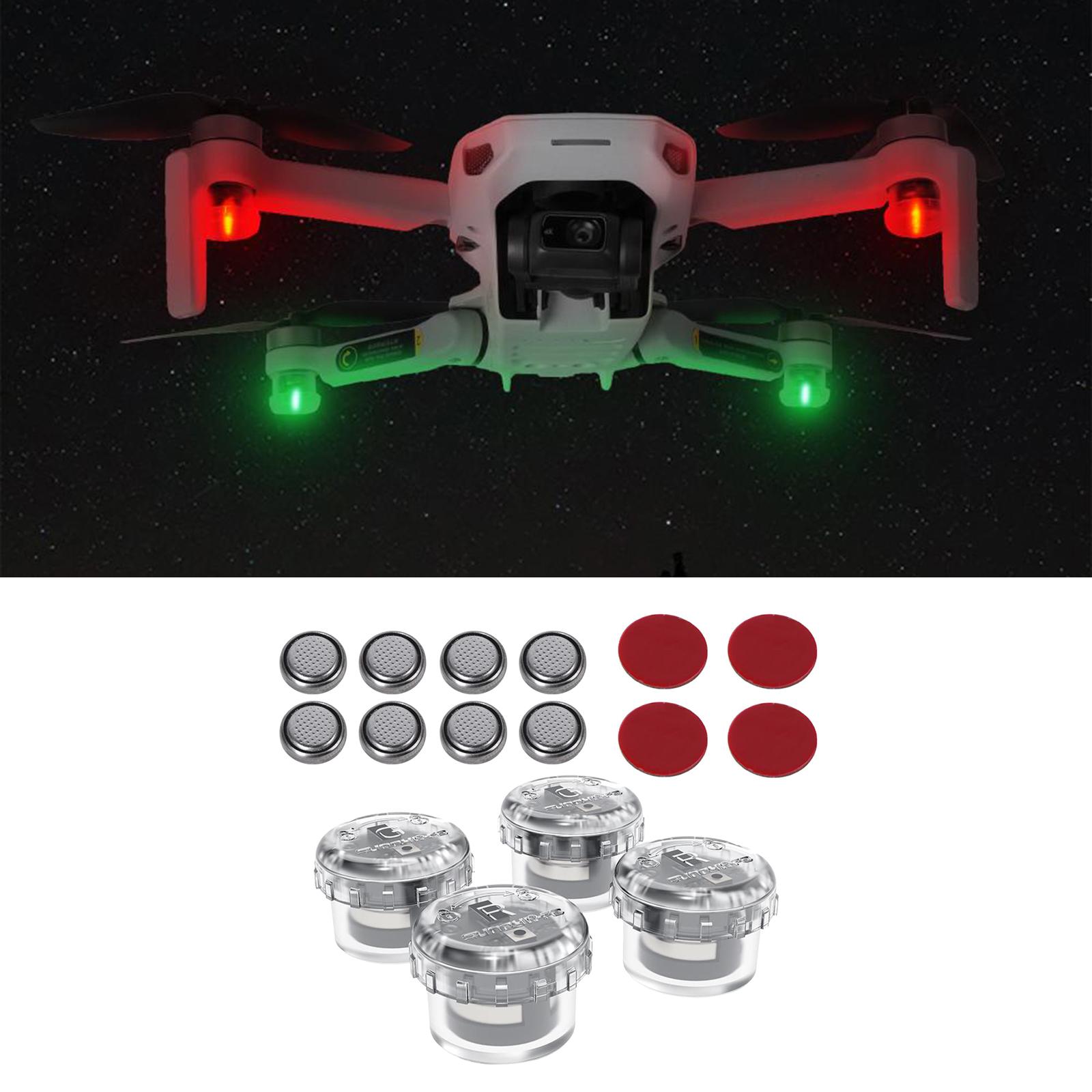 4x LED ليلة الطيران ضوء إشارة  - مراجعة Drone Battery Alarm وسعره