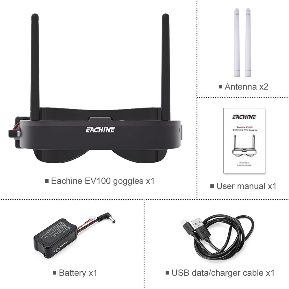 Eachine EV100 720*540 5.8G 72C - مراجعة Drone Battery Box وسعره