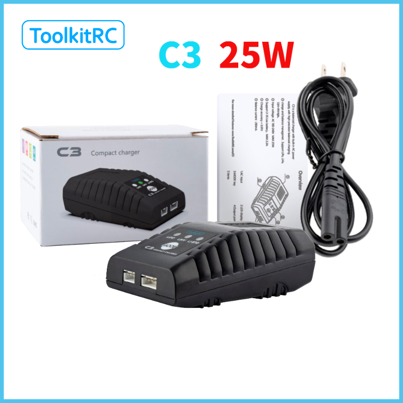 شاحن متوازن ToolkitRC C3 2S 3S - مراجعة Drone Battery 3S وسعره