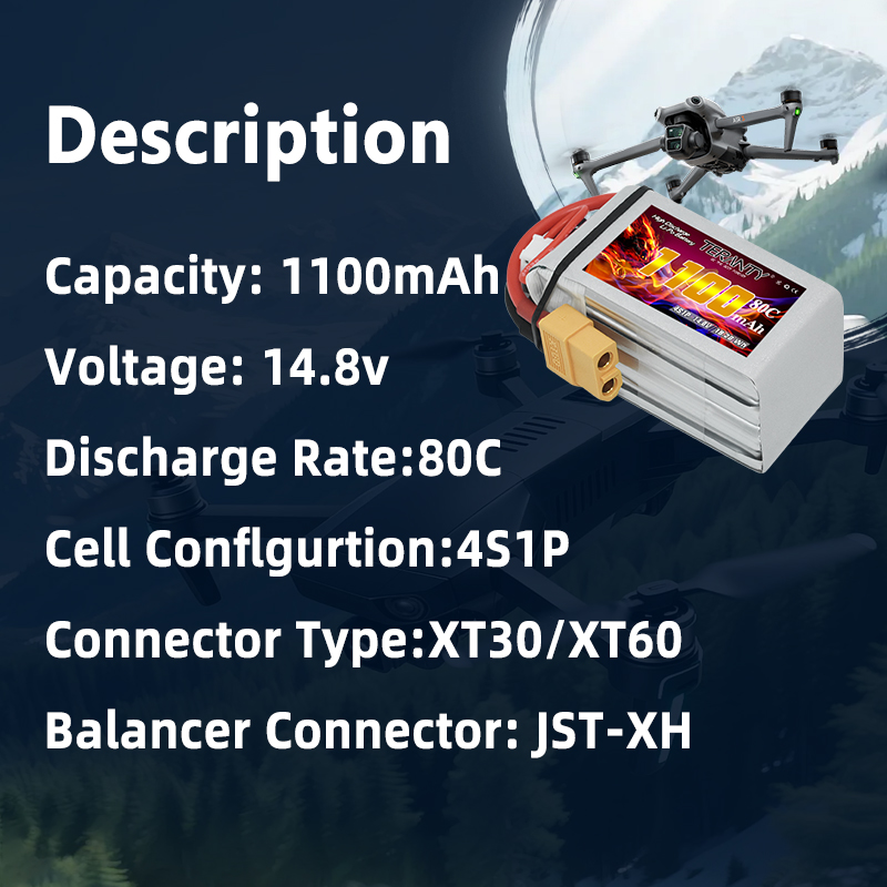 بطارية ليثيوم بوليمر TERANTY 4 - مراجعة Drone Battery 4S وسعره