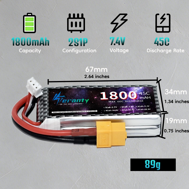 بطارية ليثيوم بوليمر TERANTY 2 - مراجعة Drone Battery 4S وسعره