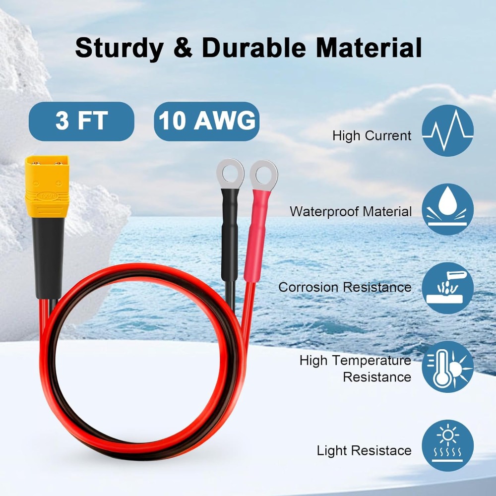 XT90 إلى O كابل طرفي حلقي 10AW - مراجعة Drone Battery Connector وسعره