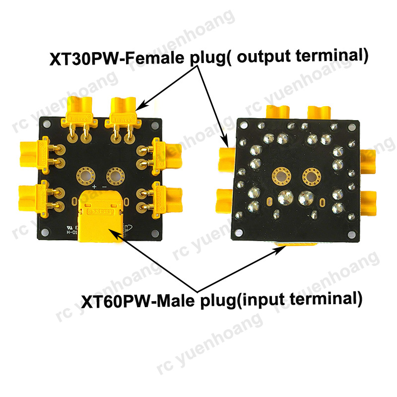 1 قطعة XT30PW-أنثى لوحة توزيع  - مراجعة Drone Battery Parallel Board وسعره