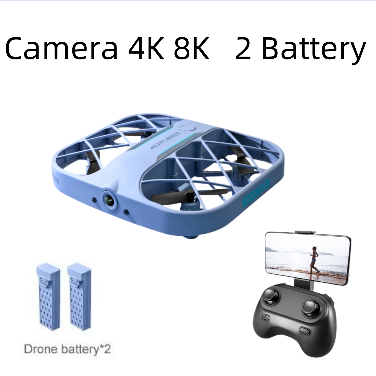 طائرة JJRC H107 FPV RC بدون طي - مراجعة Drone Battery Box وسعره